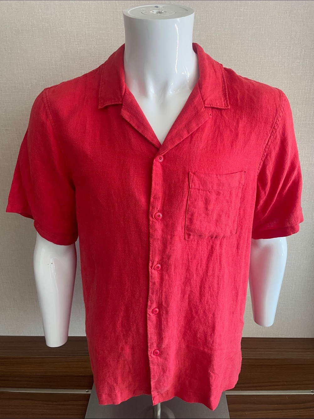 Lucky Brand Men's Short-Sleeve Button-Down Shirt in Bright Red